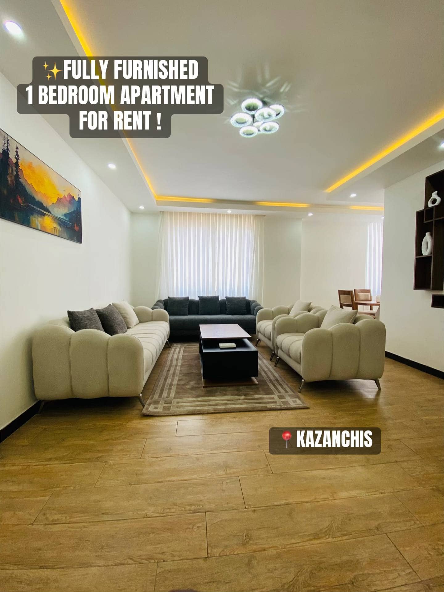 Modern Fully Furnished 1 Bedroom Apartment for Rent in Kazanchis