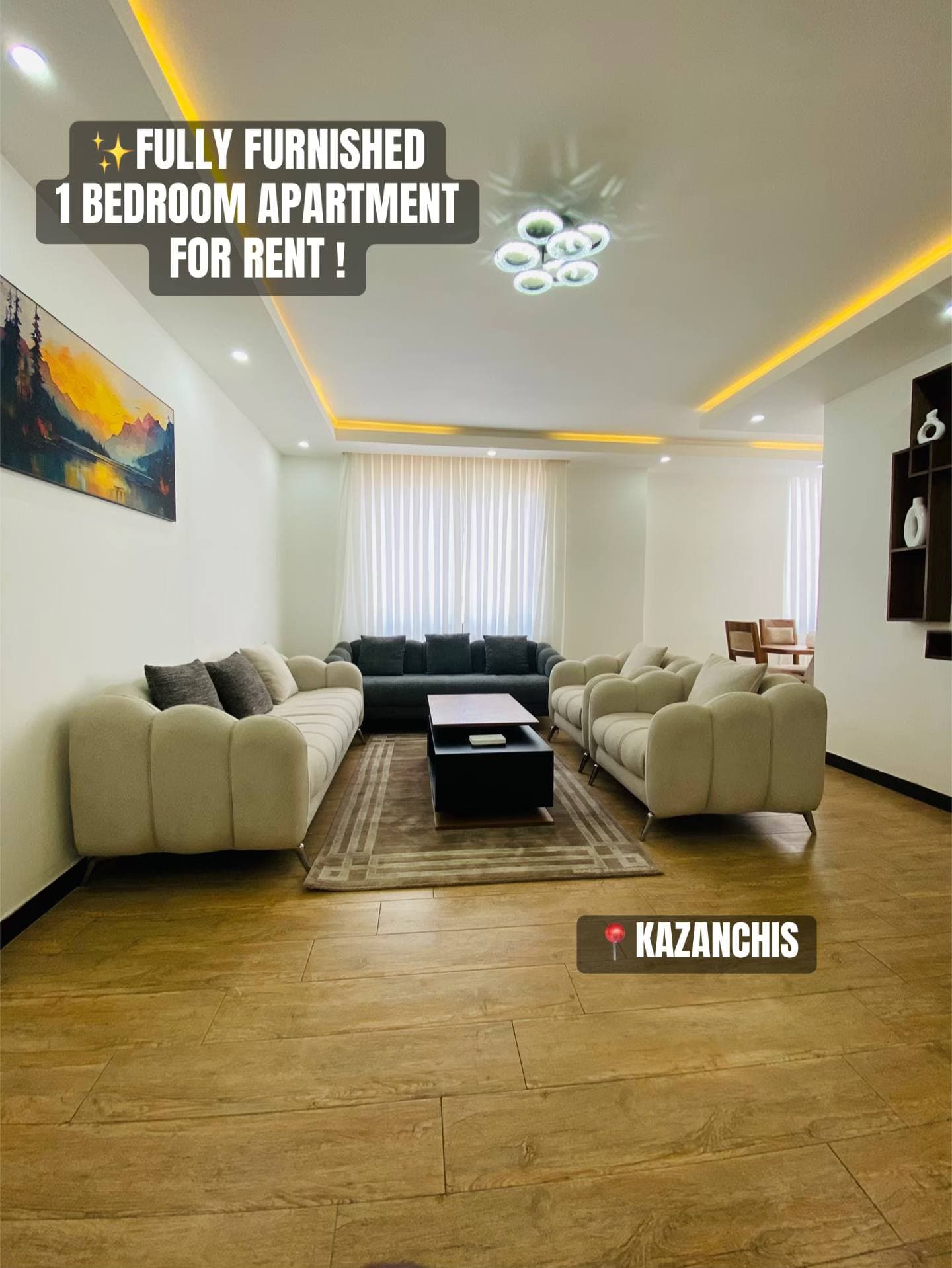 Modern Fully Furnished 1 Bedroom Apartment for Rent in Kazanchis — 1